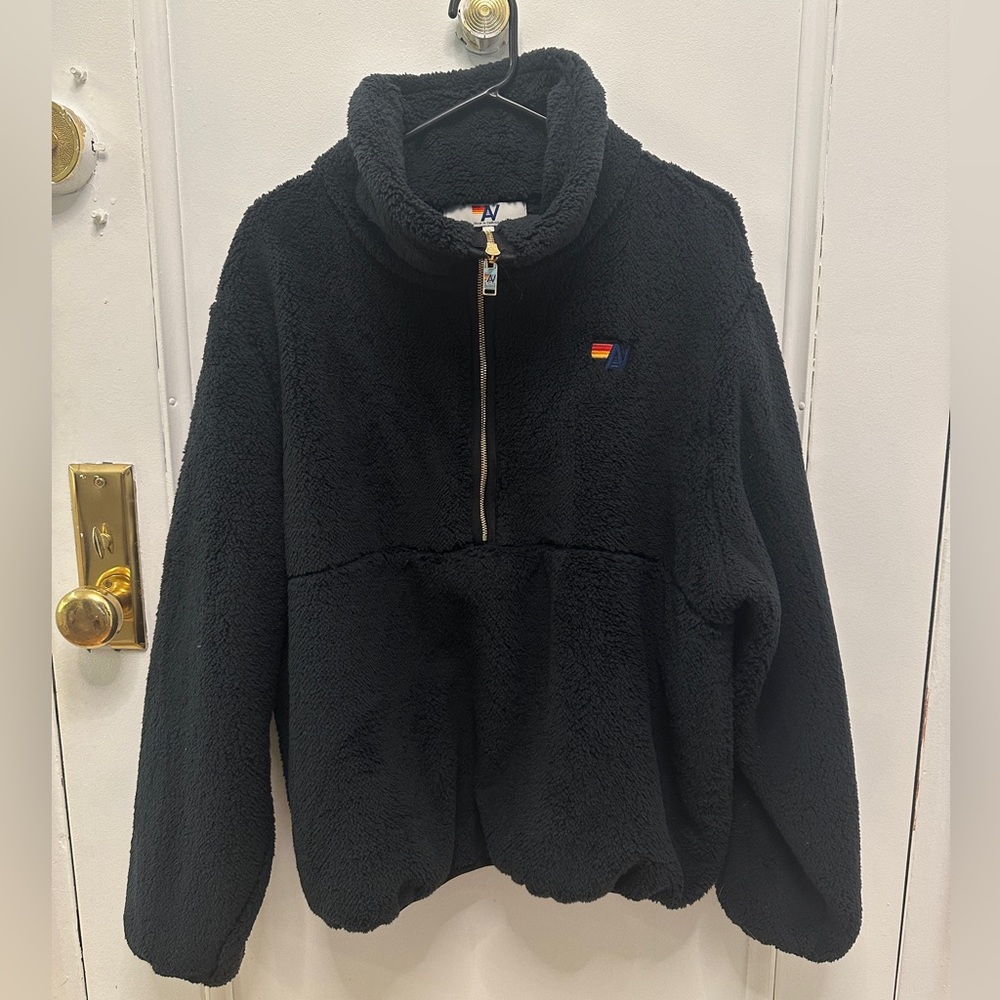 Cozy Black Aviator Nation Jacket